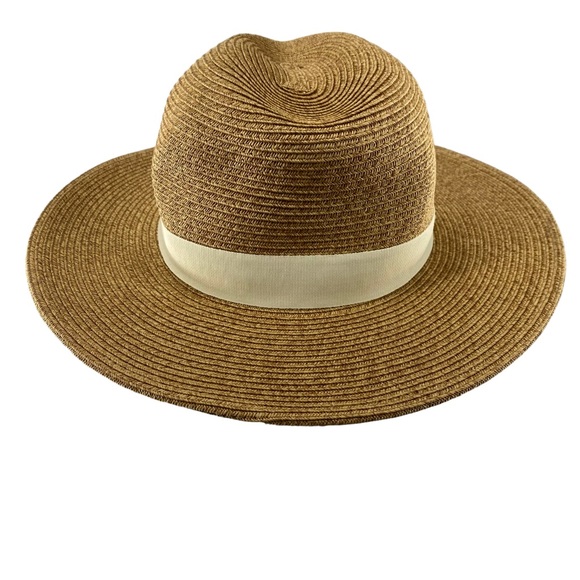 Toucan Hats Tuckernuck NEW Ivory Cream Wide Brim Packable Fedora Sun Hat Size M - Picture 8 of 10